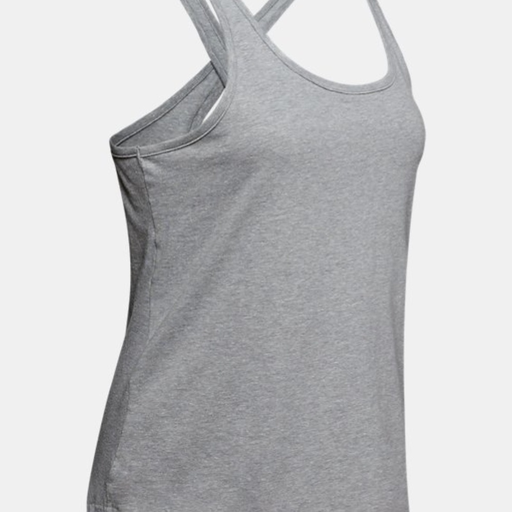 NWT Under Armour LIVE X-BACK TANK BLANK Grey